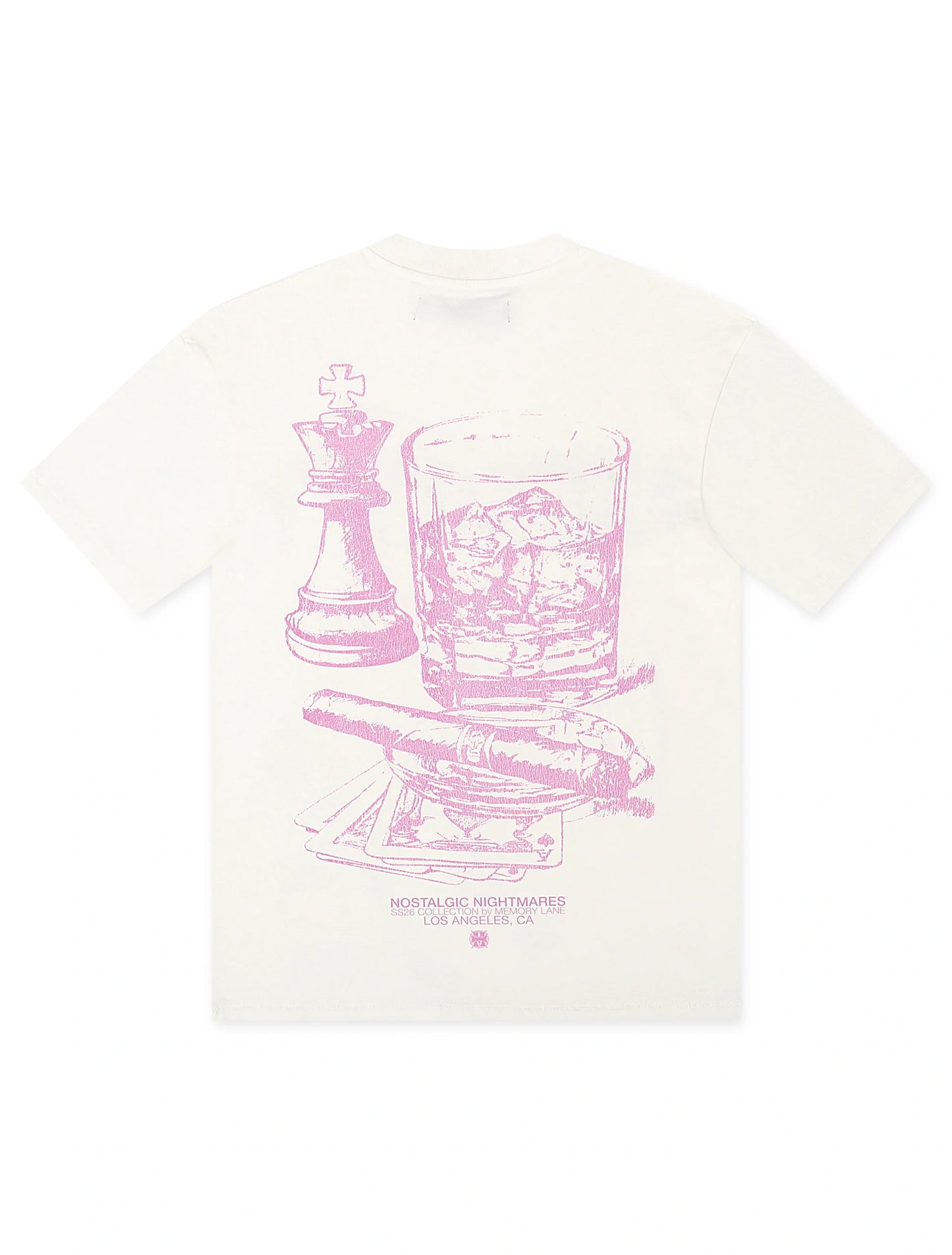 Memory Lane Studded Tee - White Denim Exchange