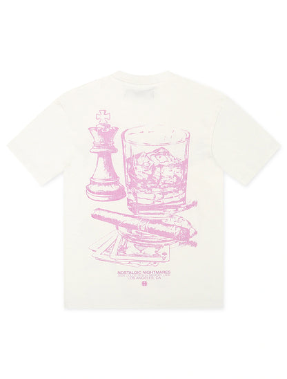 Memory Lane Studded Tee - White Denim Exchange