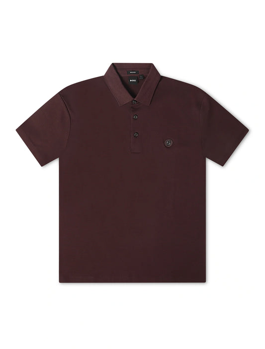 Boss Double Monogram Polo - Burgundy Denim Exchange