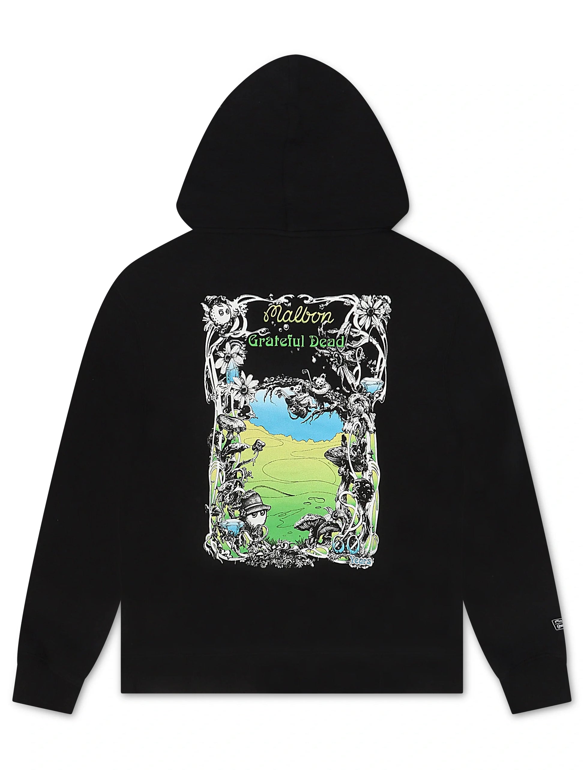 Malbon Grateful Dead Fesque Hoodie - Black Denim Exchange