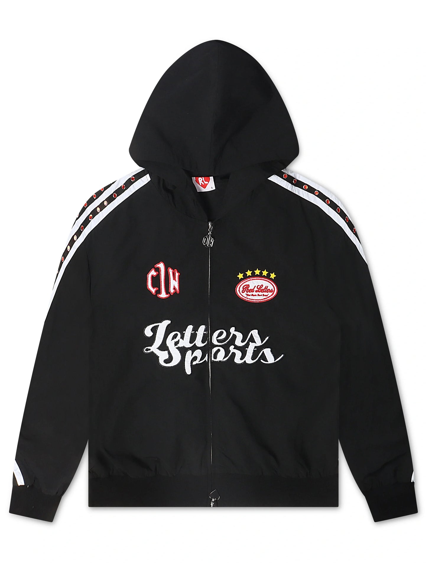 Red Letters x Cam Newton Rhinestone Hoodie - Black Denim Exchange
