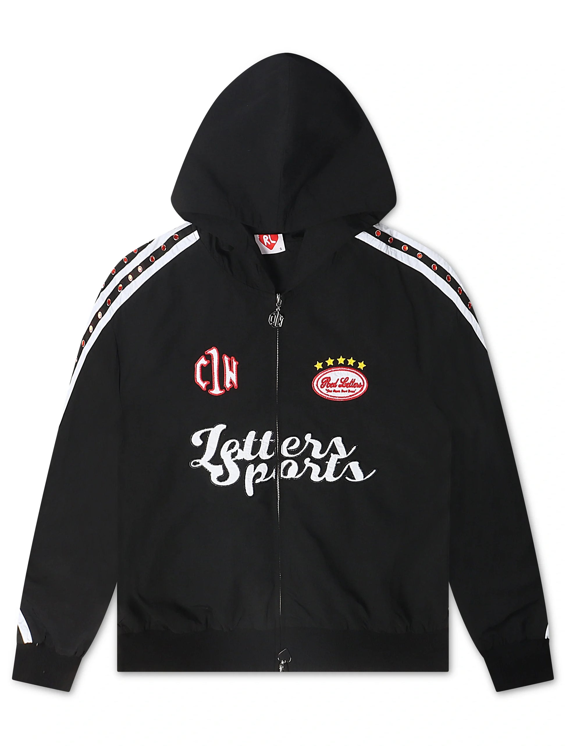 Red Letters x Cam Newton Rhinestone Hoodie - Black Denim Exchange