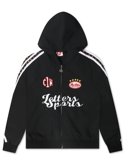 Red Letters x Cam Newton Rhinestone Hoodie - Black Denim Exchange
