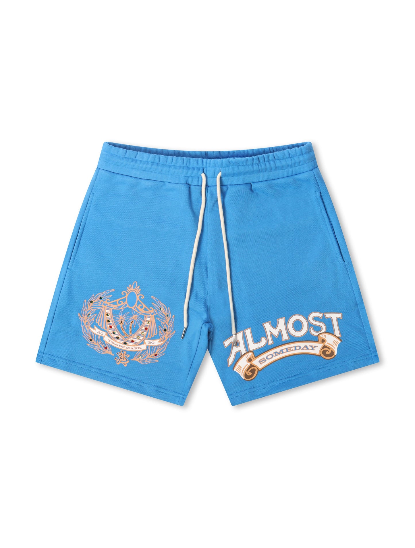 Almost Someday Royale Terry Shorts - Blue Denim Exchange
