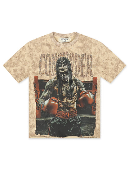 Bkys Contender Cropped Tee - Beige Denim Exchange