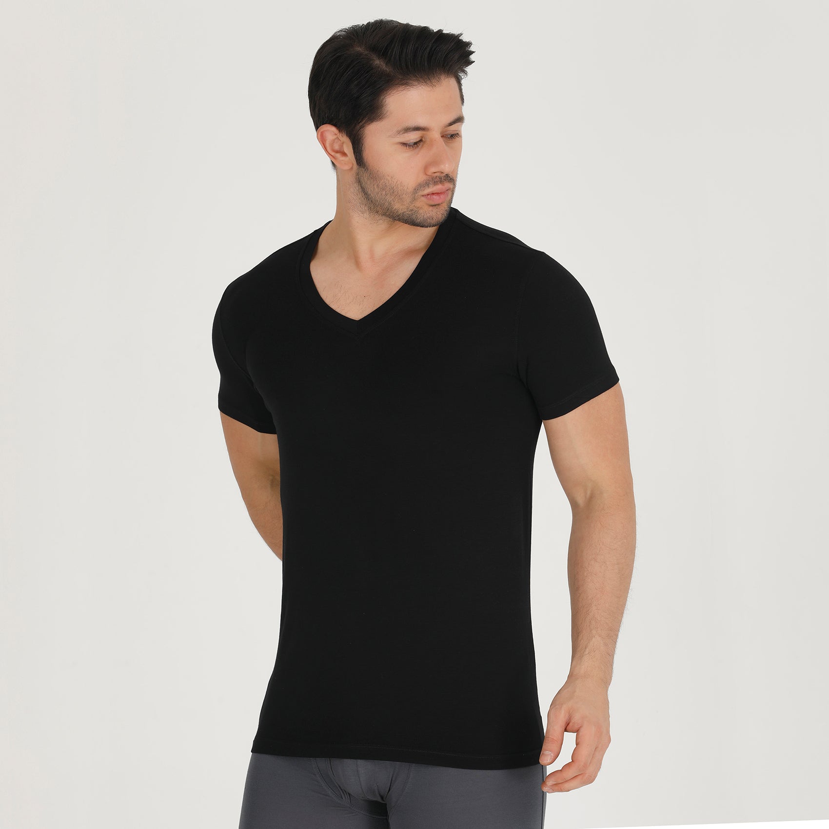 Men’s Bamboo V-Neck Undershirts 3-Pack Bambooven