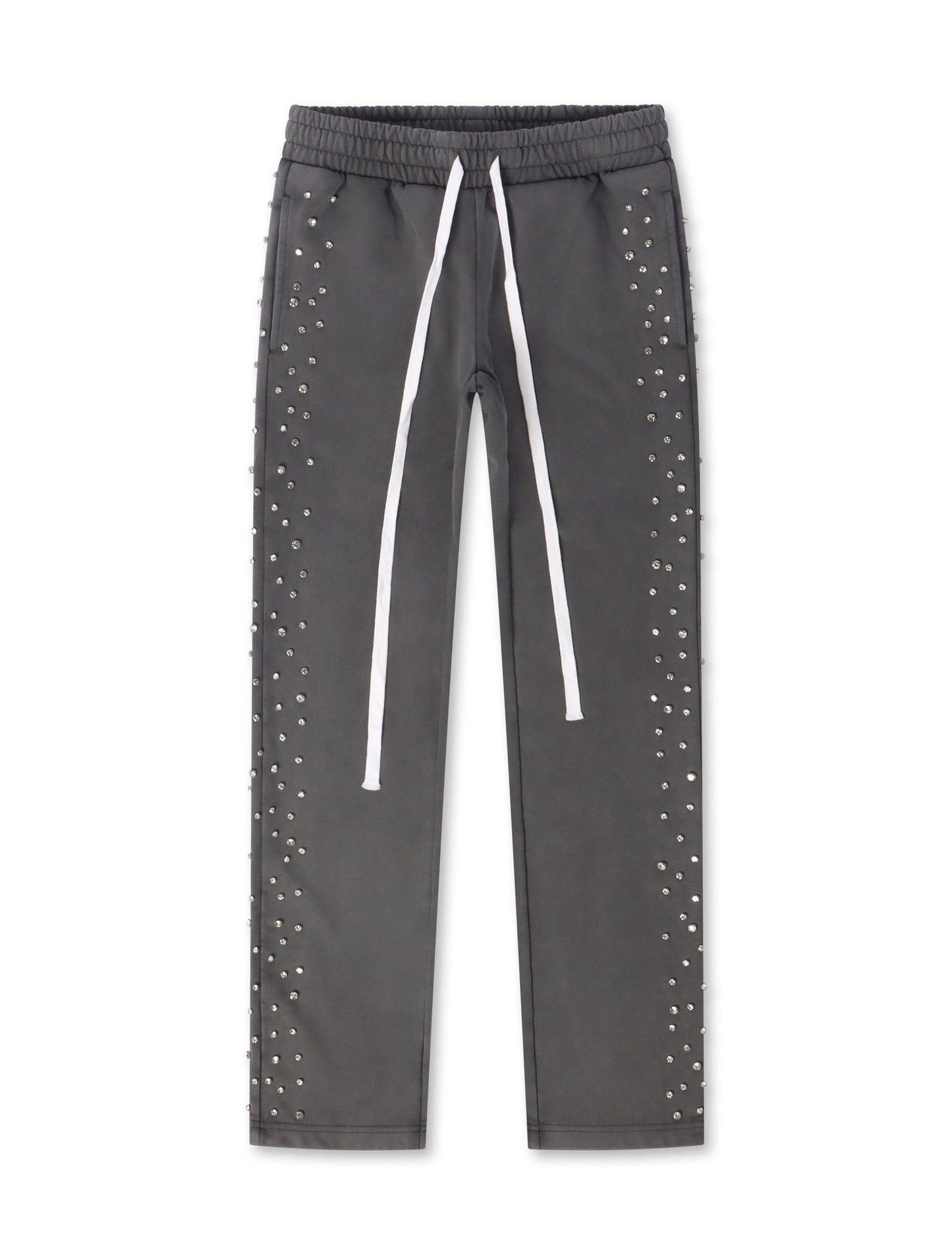 Embellish Ice Lounge Rhinestone Sweatpants - Slate Denim Exchange