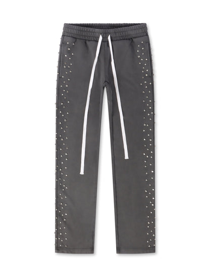 Embellish Ice Lounge Rhinestone Sweatpants - Slate Denim Exchange