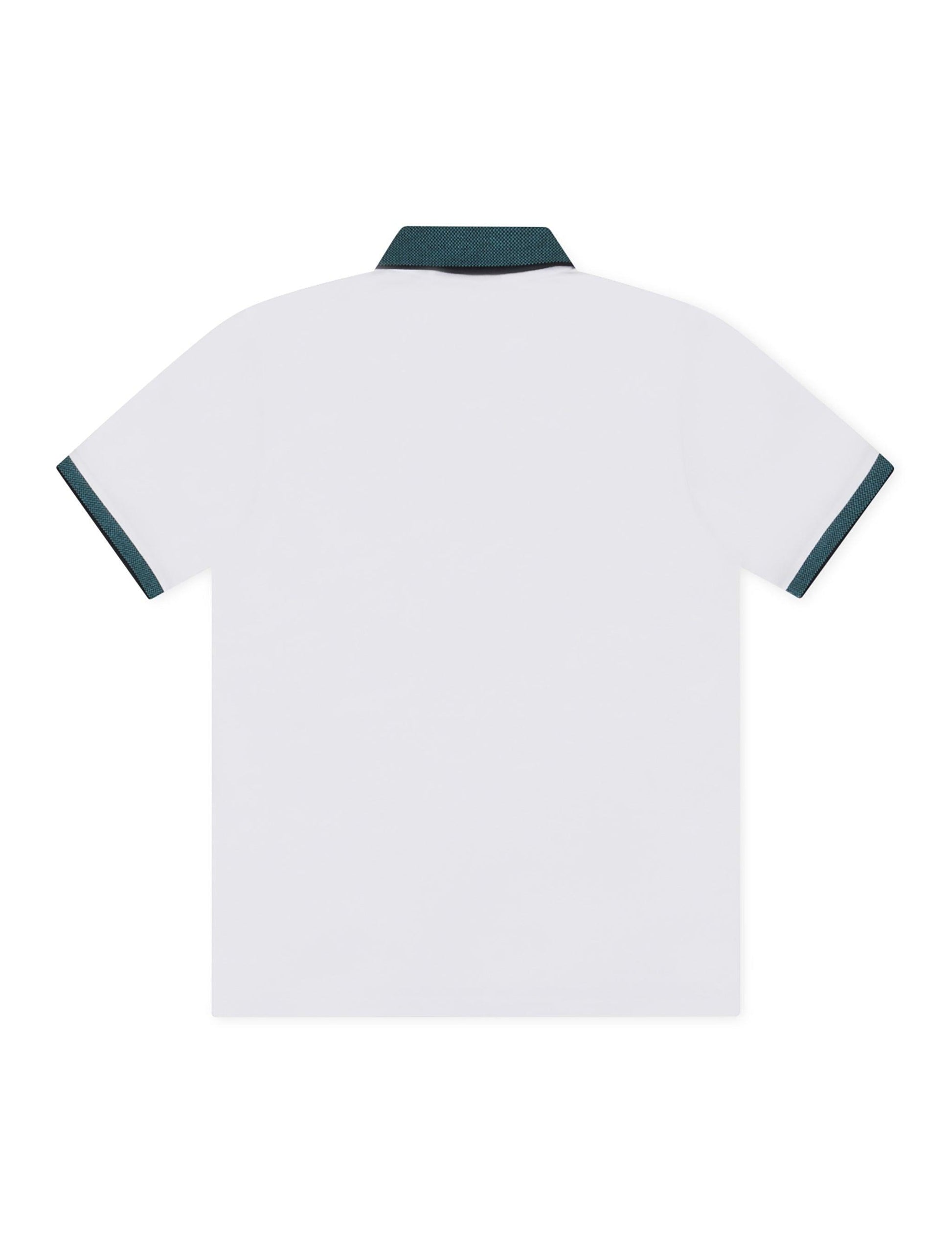 Psycho Bunny Montebello Pique Polo - White Denim Exchange