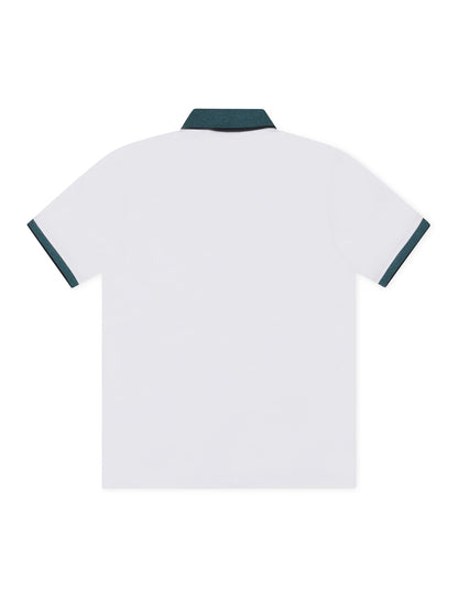 Psycho Bunny Montebello Pique Polo - White Denim Exchange