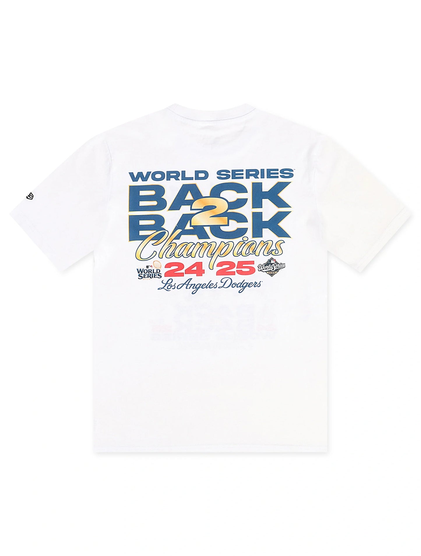 New Era LA Dodgers Back 2 Back Champs Tee - White Denim Exchange