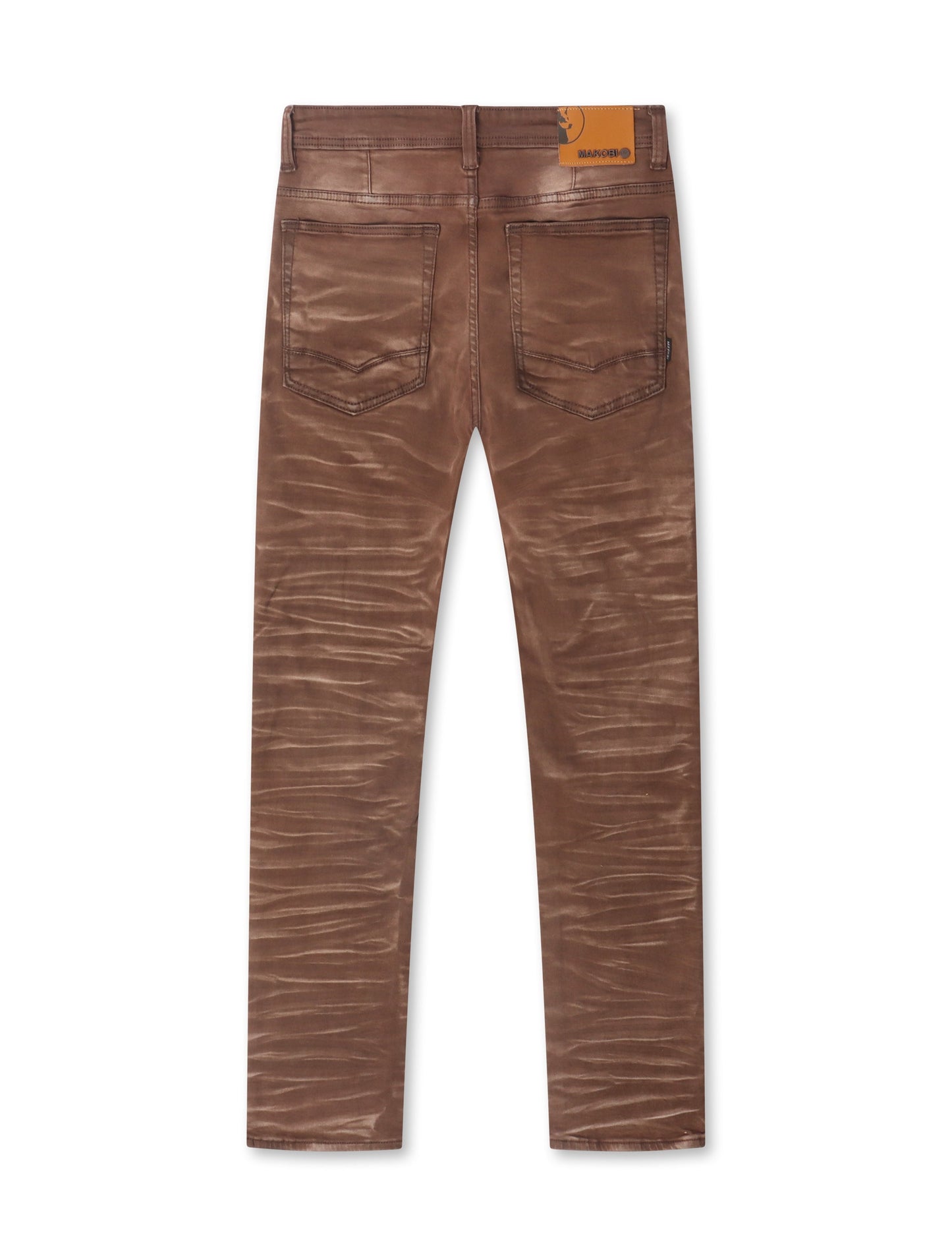 Makobi Distressed Straight Leg Jeans – Brown Denim Exchange