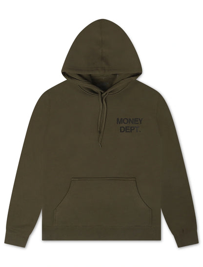 Money Dept. Print Hoodie - Olive/Black Denim Exchange