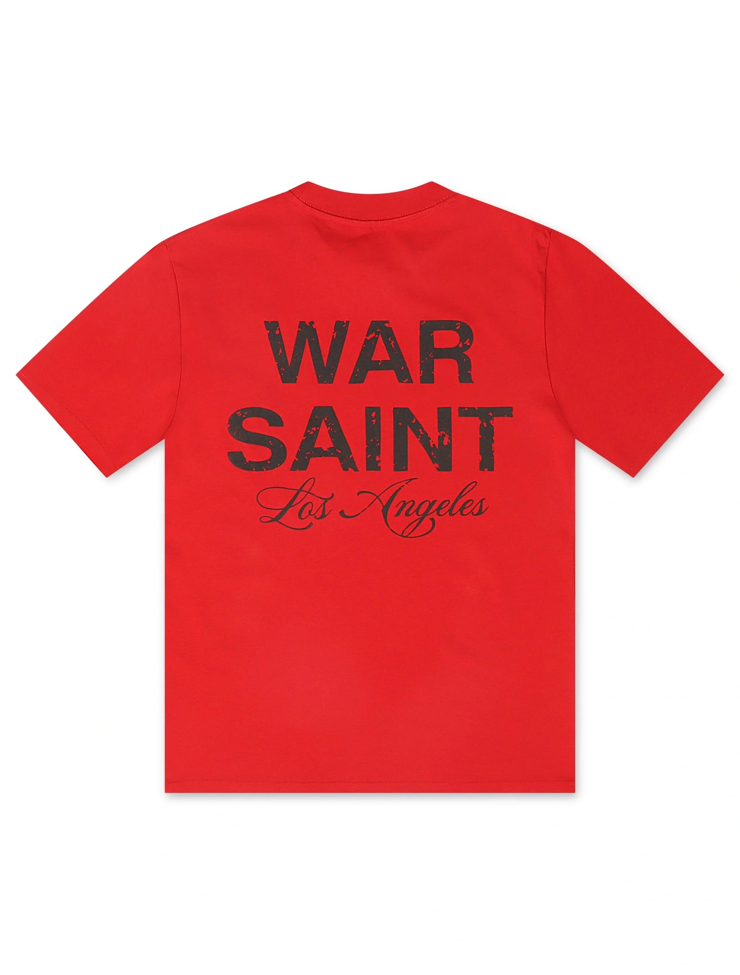 Warsaint LA Script Tee - Red/Black Denim Exchange