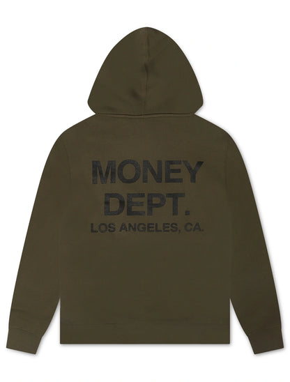 Money Dept. Print Hoodie - Olive/Black Denim Exchange