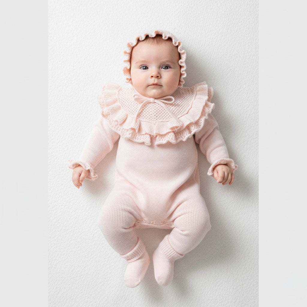 Blush Ruffle Knit 3-Piece Set Honey and Hive