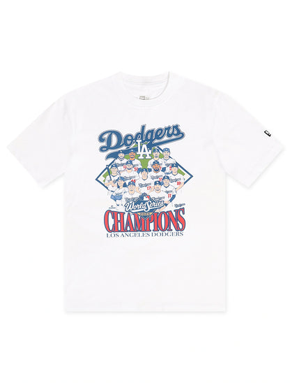 New Era LA Dodgers Portrait Tee - White Denim Exchange