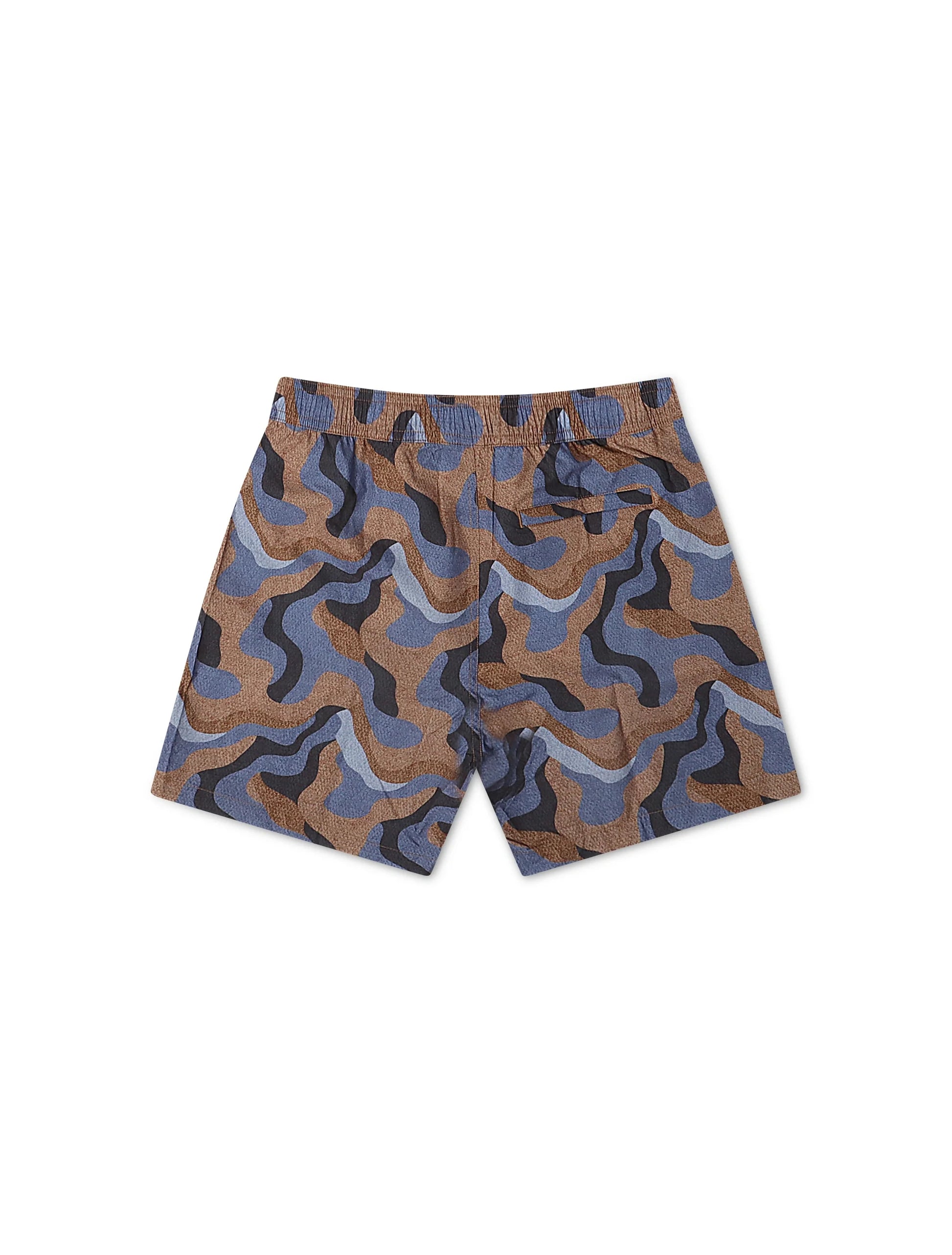 Psycho Bunny Dante Swim Trunks - Brown Denim Exchange