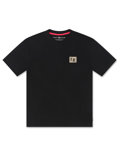 Psycho Bunny Monroe Heavy Weight Relaxed Fit Tee - Black Denim Exchange