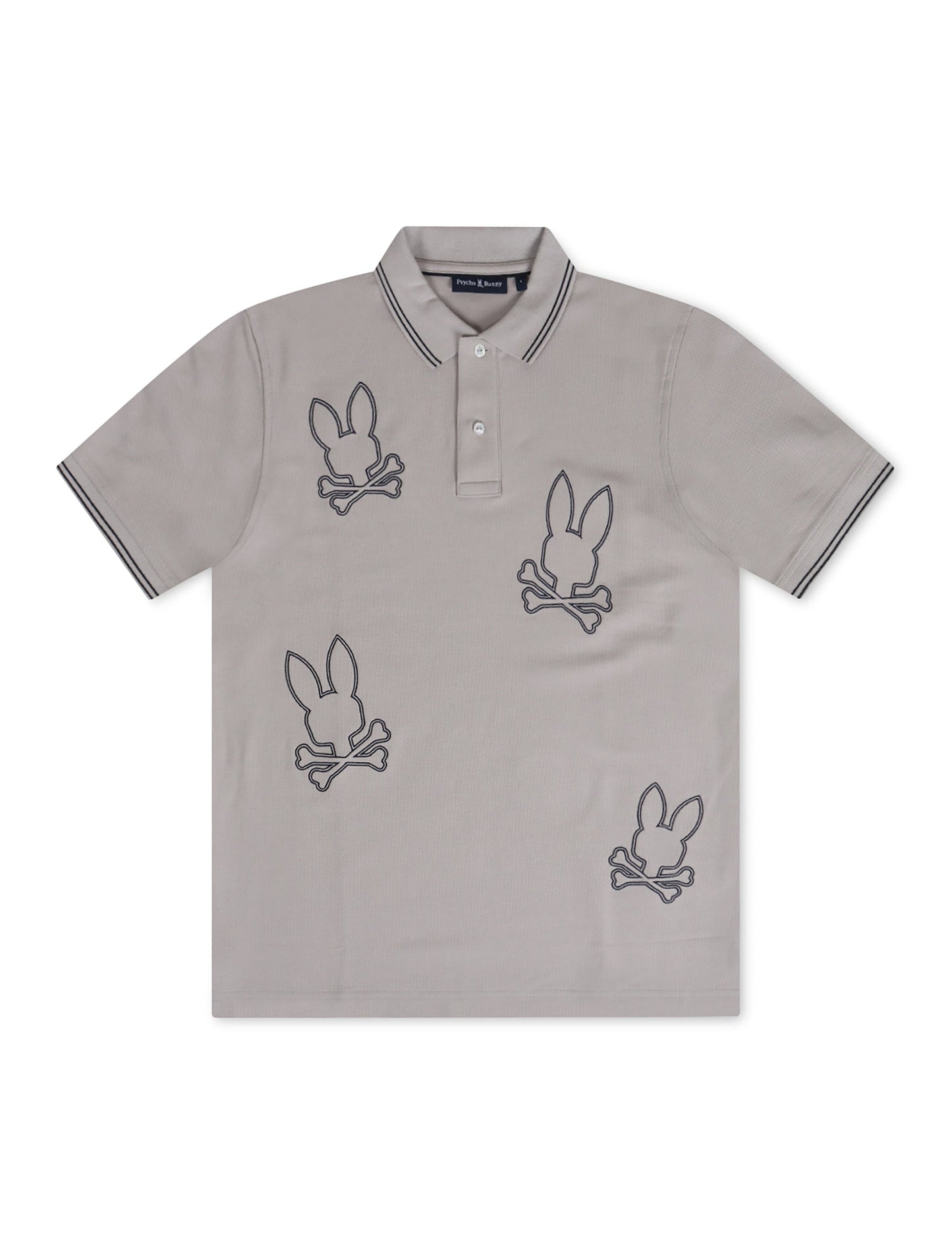 Psycho Bunny Milton Pique Polo - Oyster Denim Exchange
