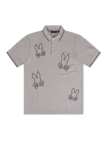 Psycho Bunny Milton Pique Polo - Oyster Denim Exchange