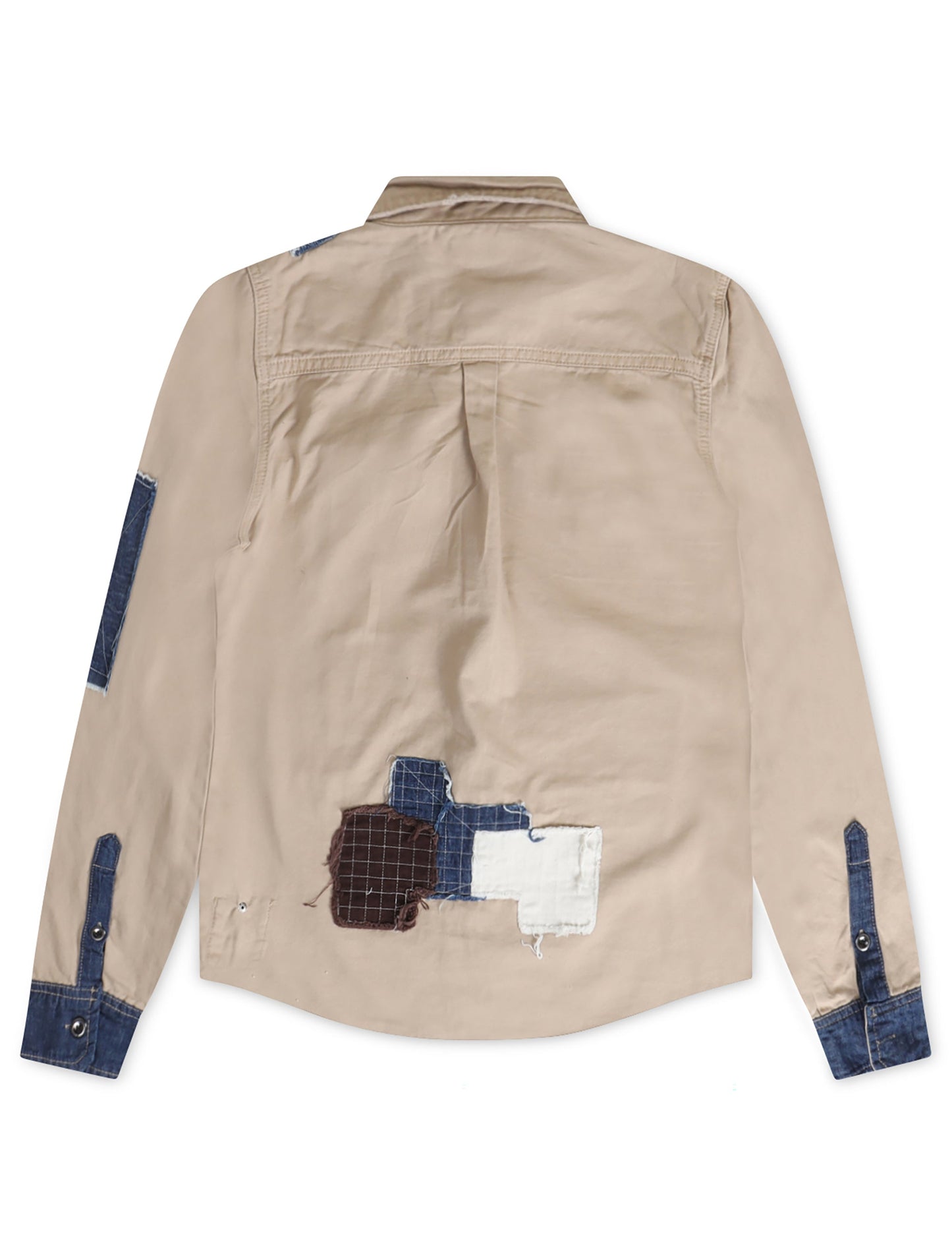 Smugglers Moon Button Up Woven Top - Khaki Plaid Denim Exchange