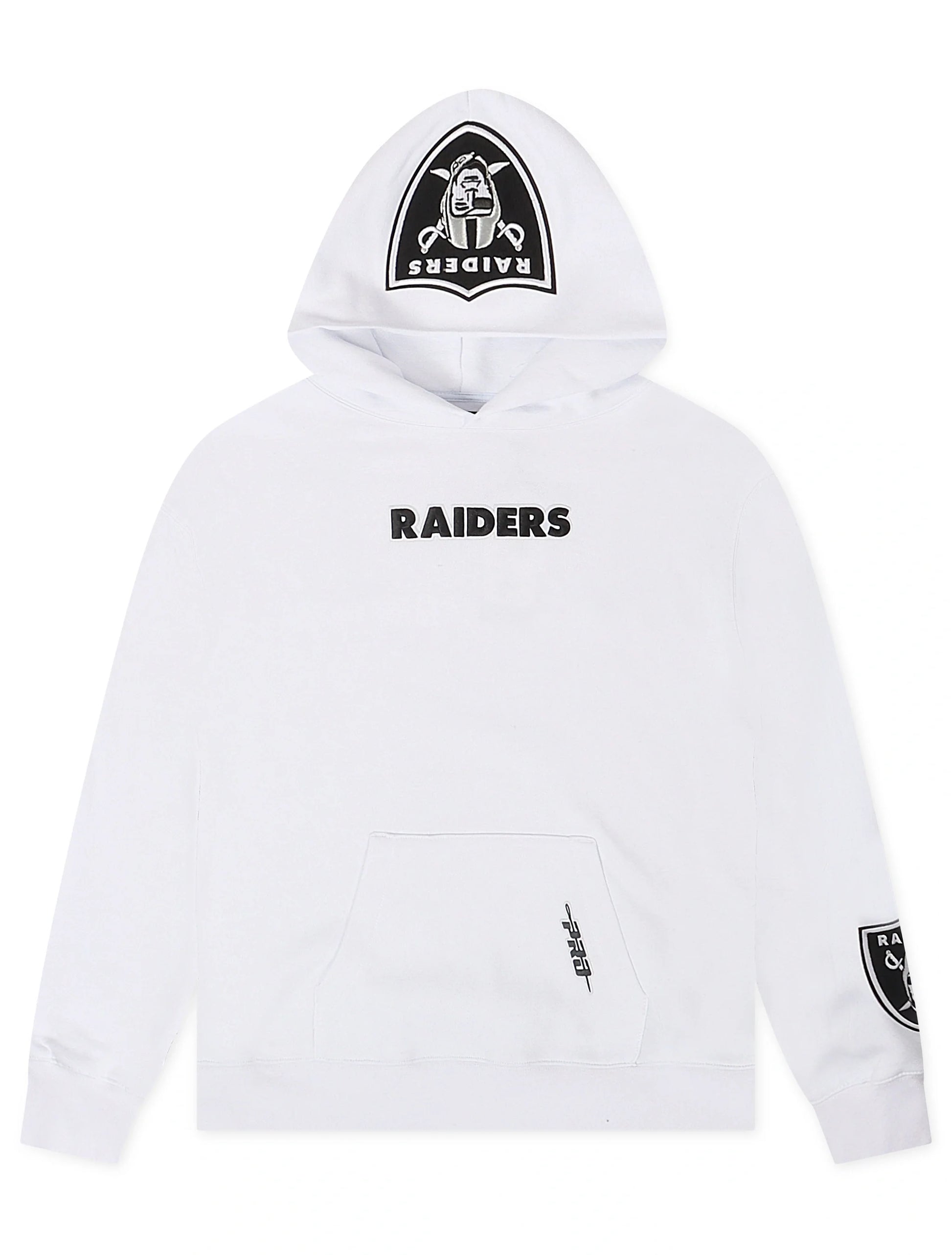 Pro Standard Las Vegas Raiders Wingspan Drop Shoulder Hoodie - White Denim Exchange