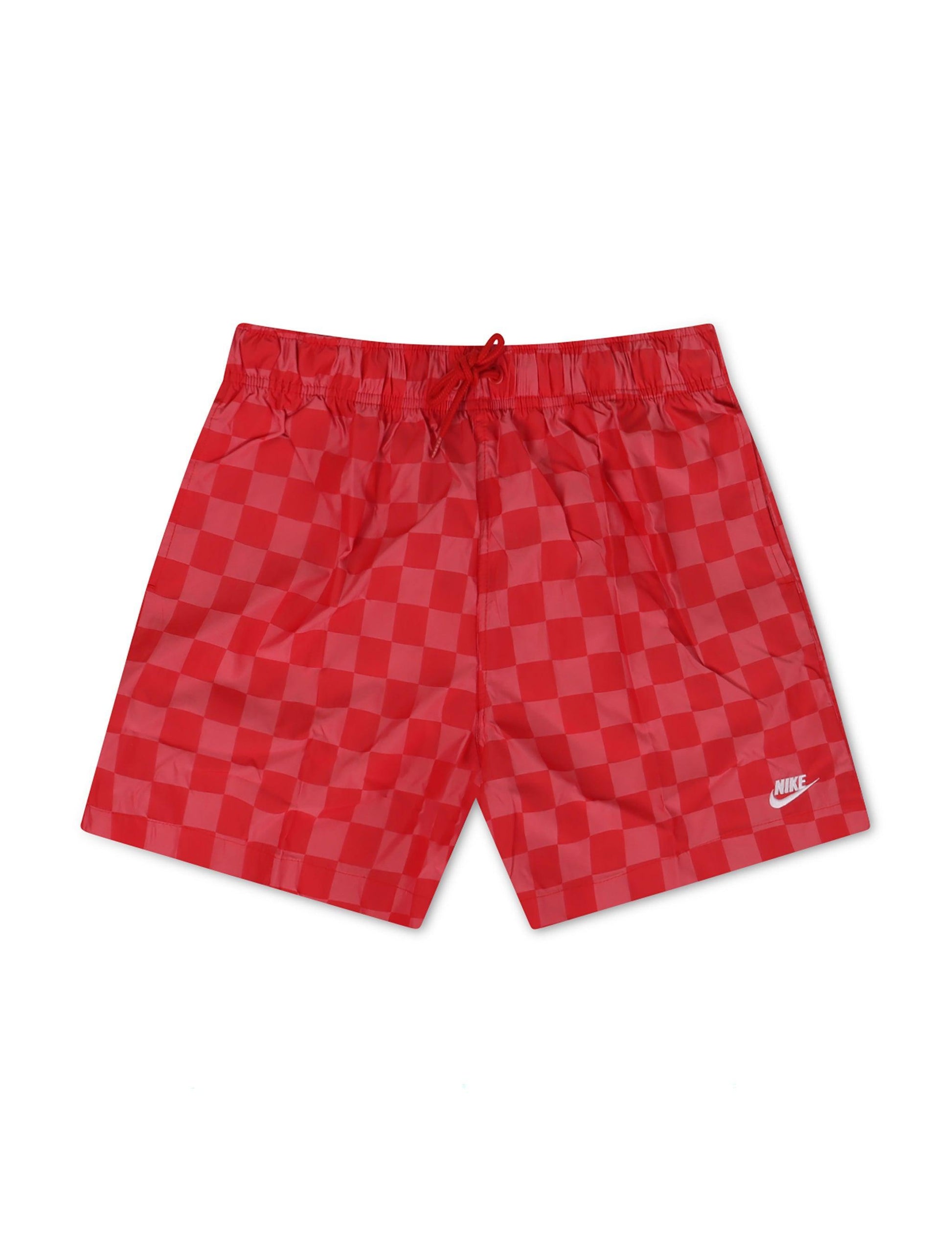 Nike Mens Club Shorts - Checkered Red Denim Exchange