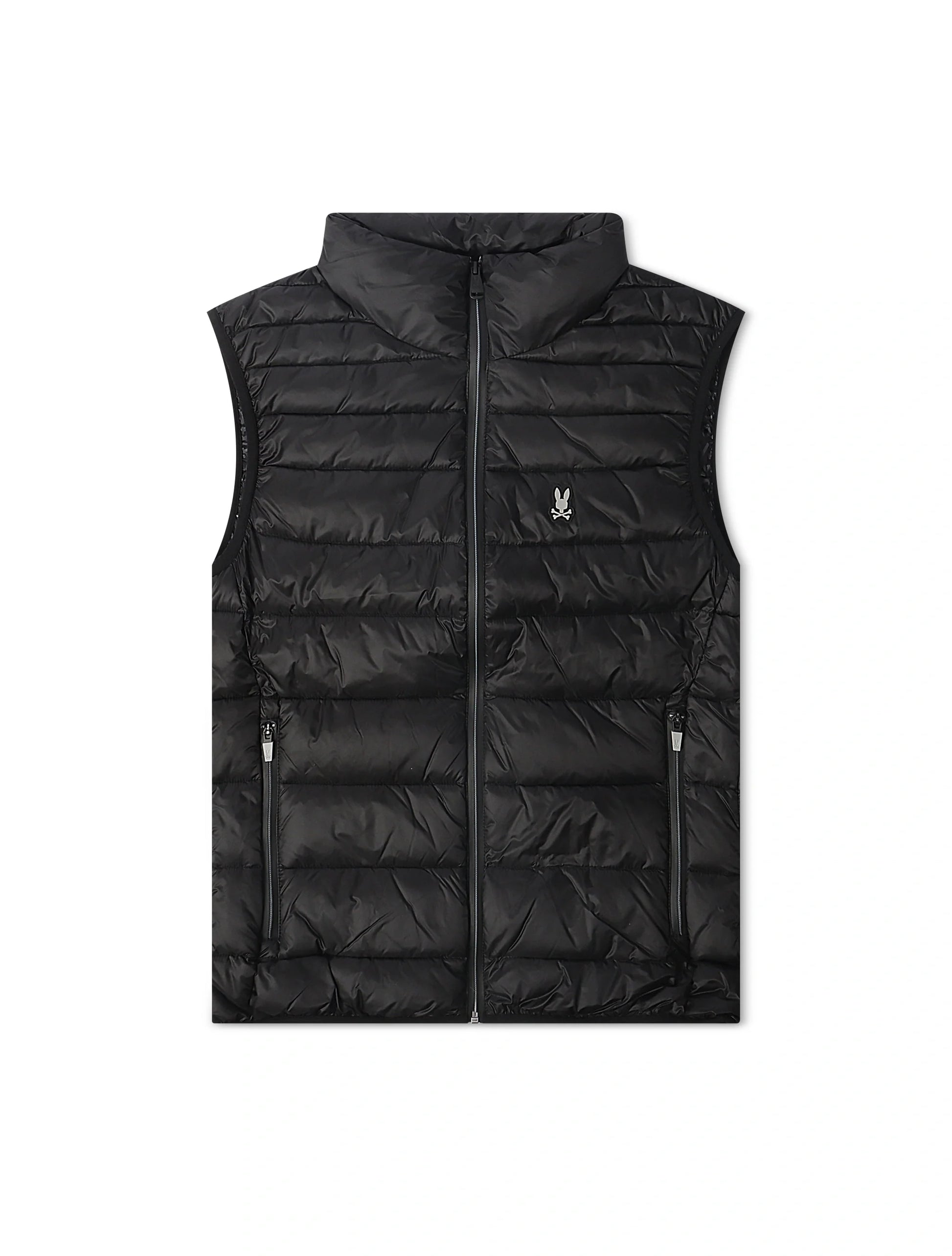 Psycho Bunny Blythe Packable Puffer Vest - Black Denim Exchange