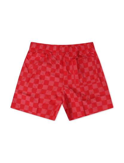 Nike Mens Club Shorts - Checkered Red Denim Exchange