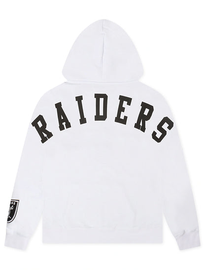 Pro Standard Las Vegas Raiders Wingspan Drop Shoulder Hoodie - White Denim Exchange