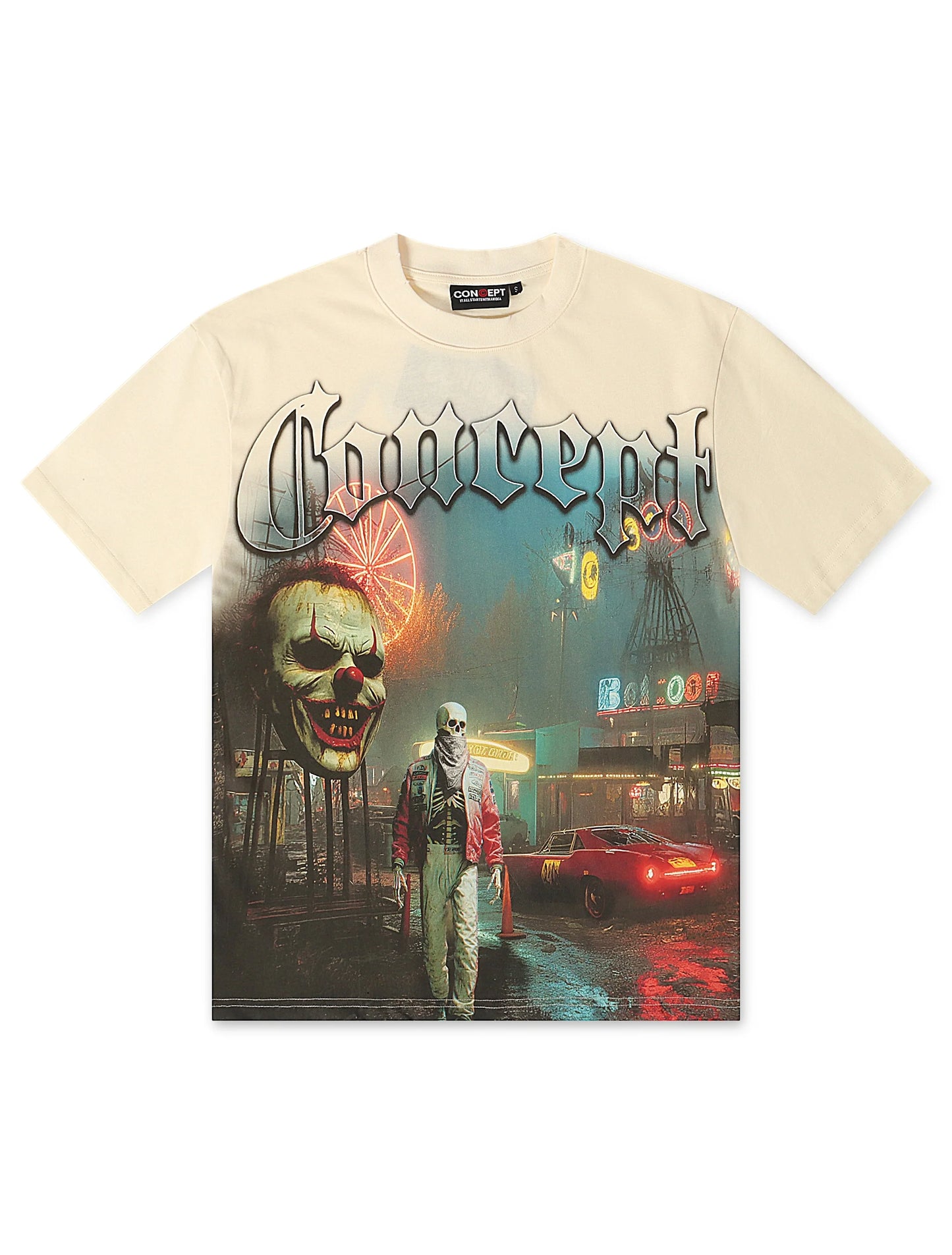 Concept La Carnival Tee - Cream Denim Exchange
