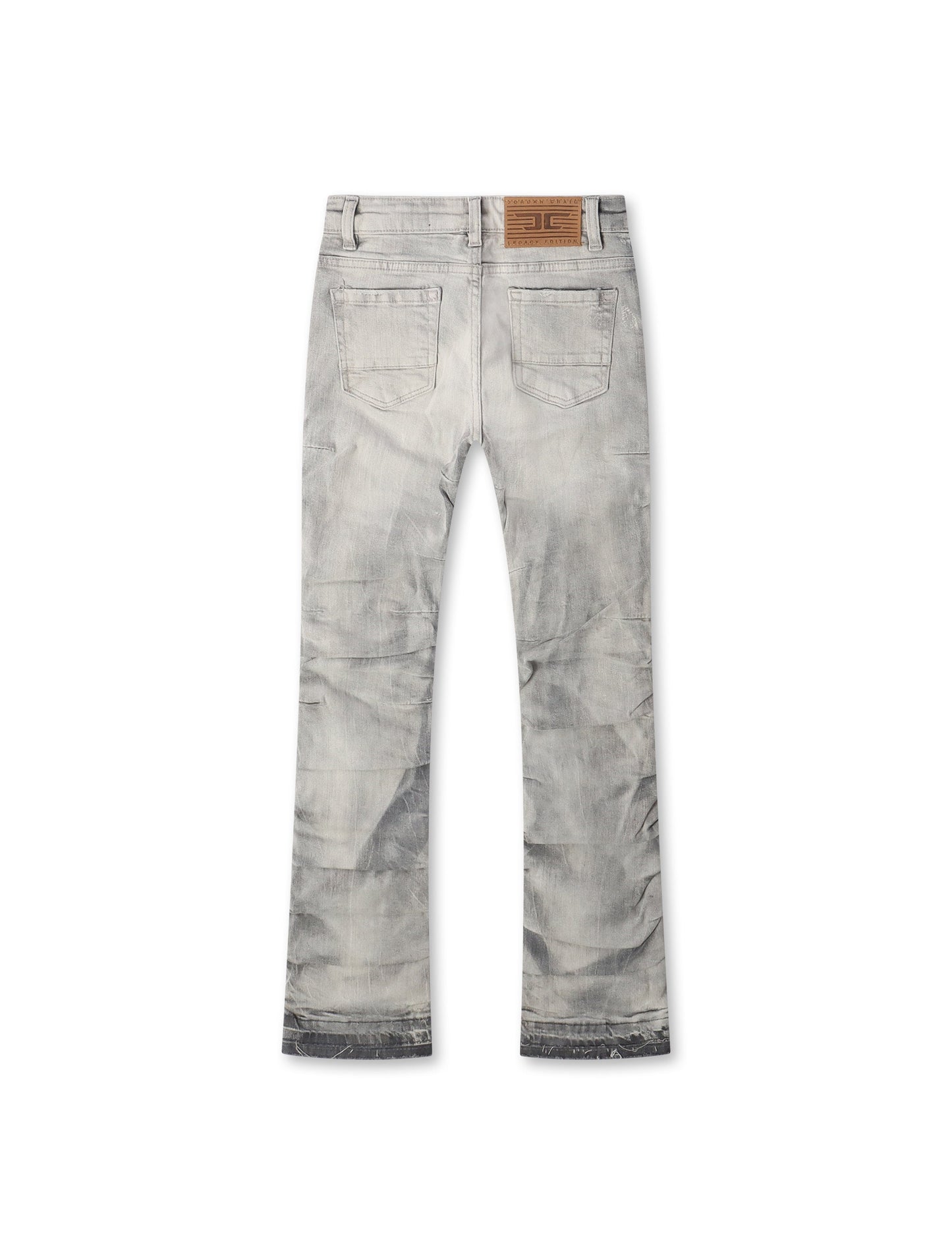 Jordan Craig Kids Pleated Side Seam Shredded Jeans - Arctic Grey Denim Exchange