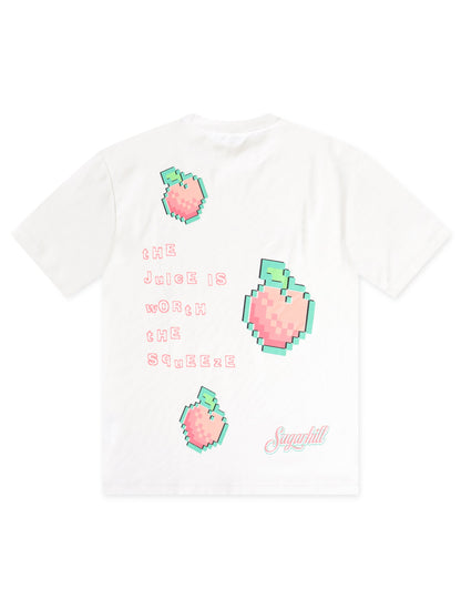 Sugarhill Peaches T-Shirt - White Denim Exchange