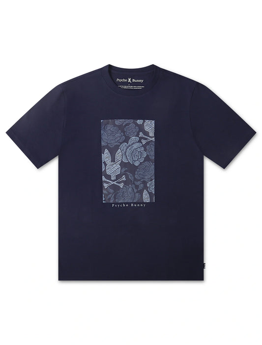 Psycho Bunny Rowen Graphic Tee - Blue Denim Exchange
