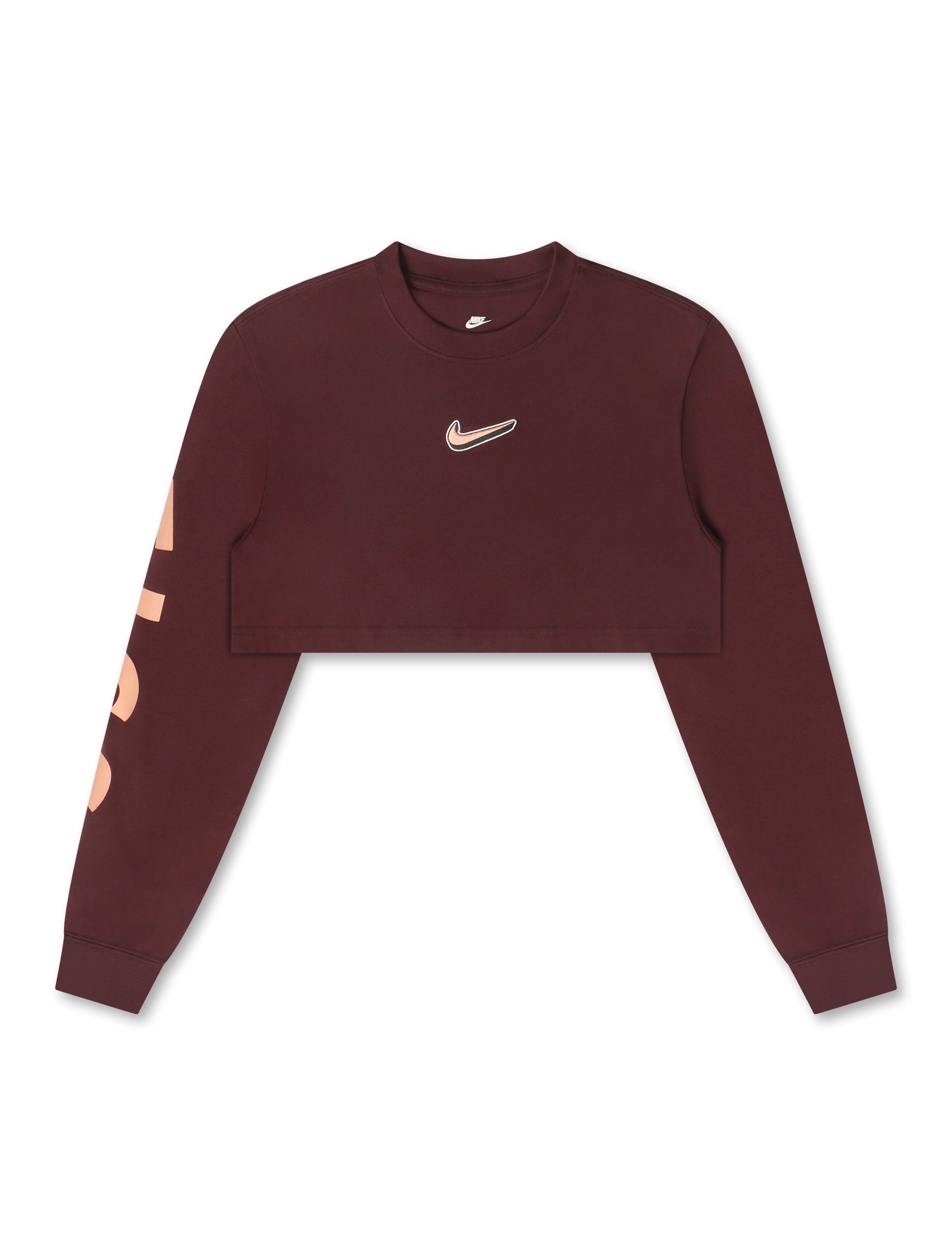 Nike Womens Oversized Long Sleeve - Burgundy Crush Denim Exchange