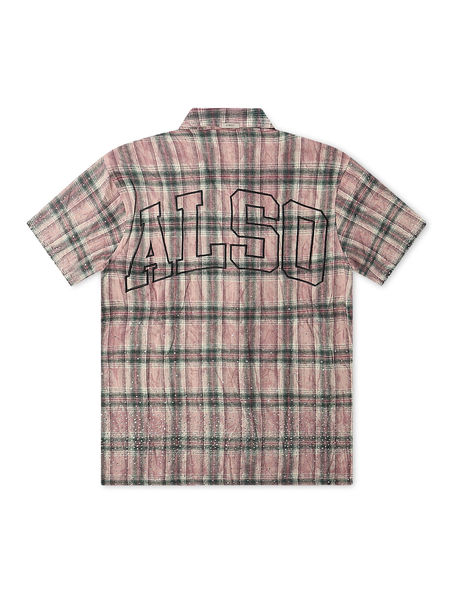 Almost Someday Solomon Rhinestone Flannel - Maroon Denim Exchange