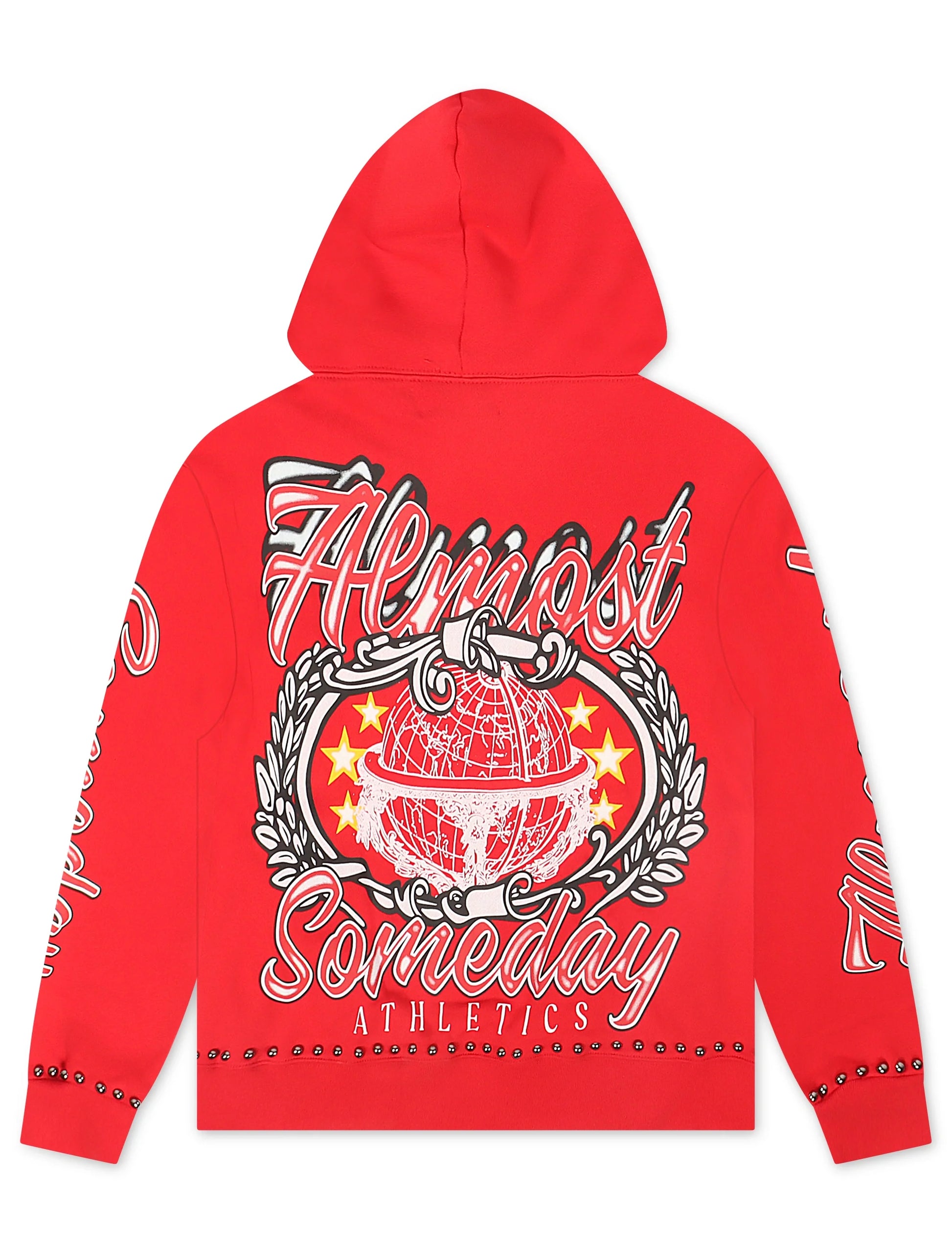 Almost Someday Also Athletics Hoodie - Red Denim Exchange