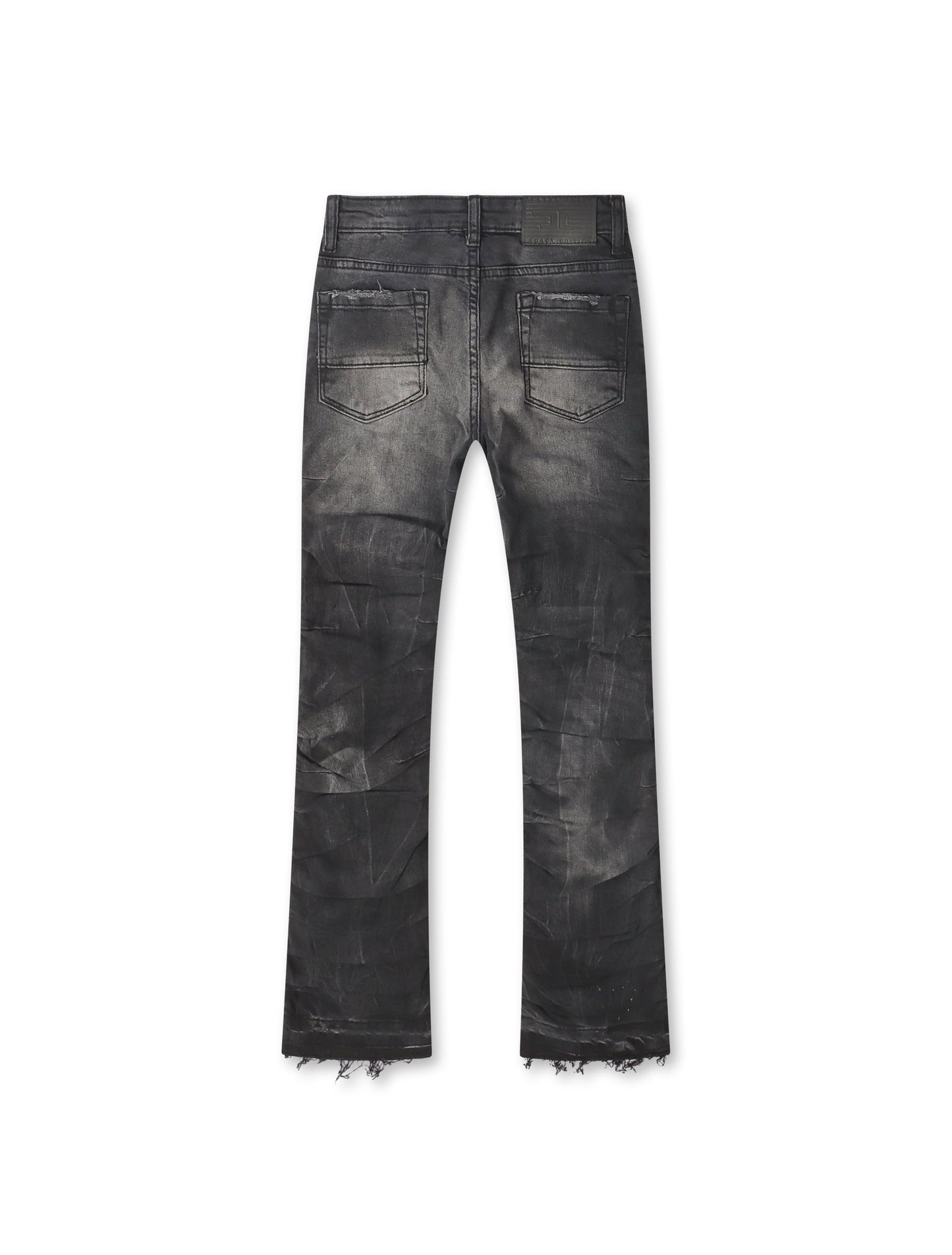 Jordan Craig Kids Pleated Side Seam Shredded Jeans - Black Shadow Denim Exchange