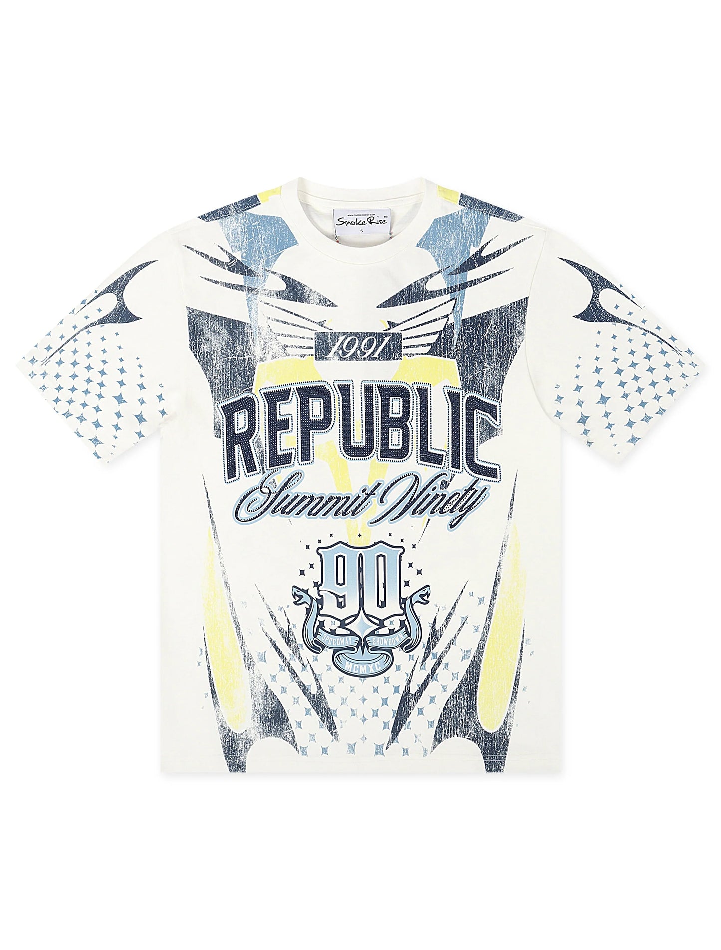 Smoke Rise Republic Tee - Boy Blue Denim Exchange