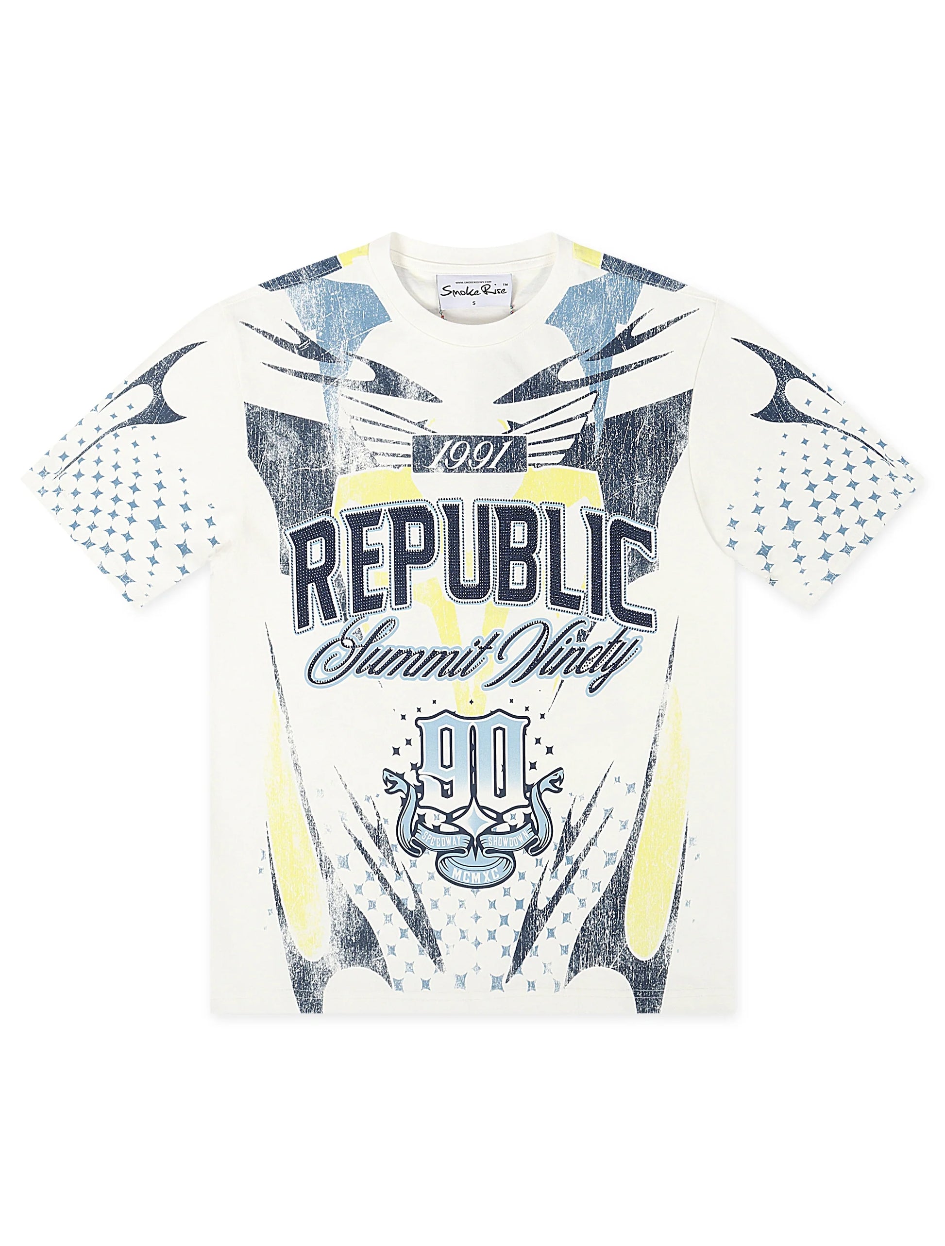 Smoke Rise Republic Tee - Boy Blue Denim Exchange