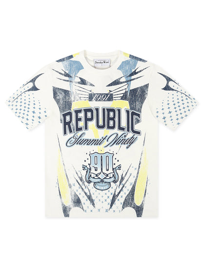 Smoke Rise Republic Tee - Boy Blue Denim Exchange