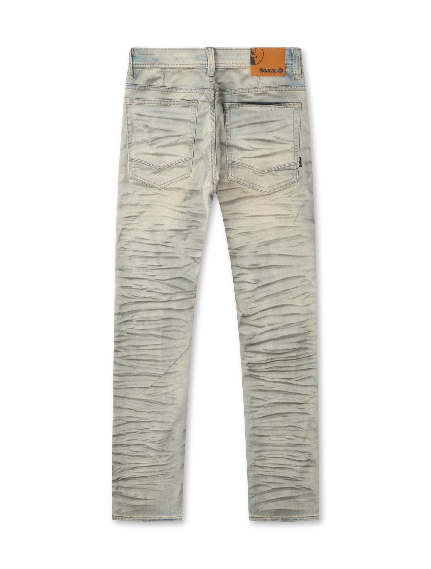 Makobi Distressed Straight Leg Jeans – Dirt Wash Denim Exchange