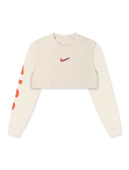 Nike Womens Oversized Long Sleeve - Light Bone Denim Exchange