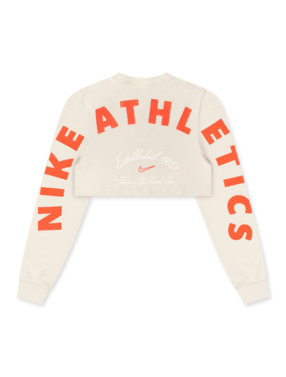 Nike Womens Oversized Long Sleeve - Light Bone Denim Exchange