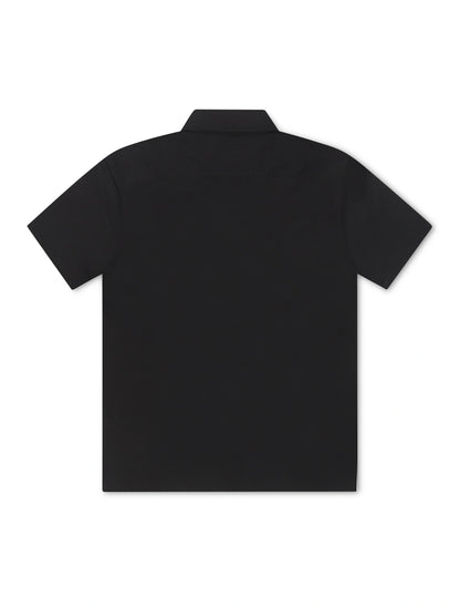 Psycho Bunny Bryan Camp Collar Shirt - Black Denim Exchange