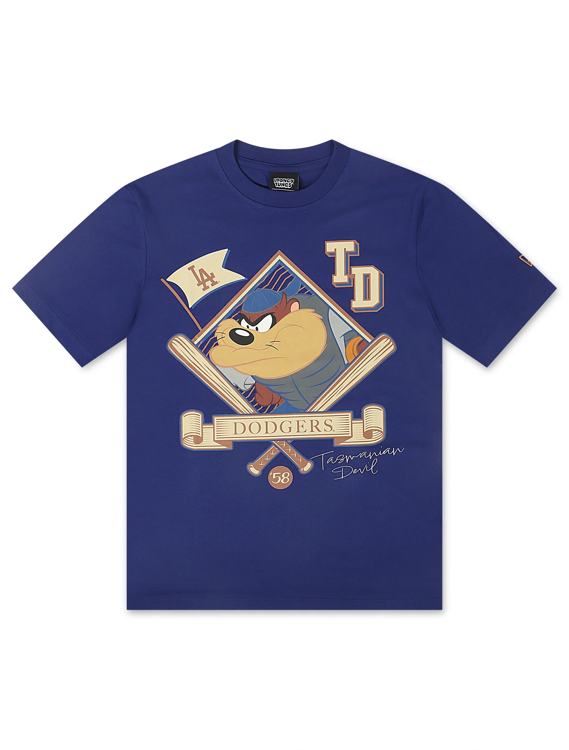 New Era LA Dodgers Tasmanian Devil Tee - Blue Denim Exchange