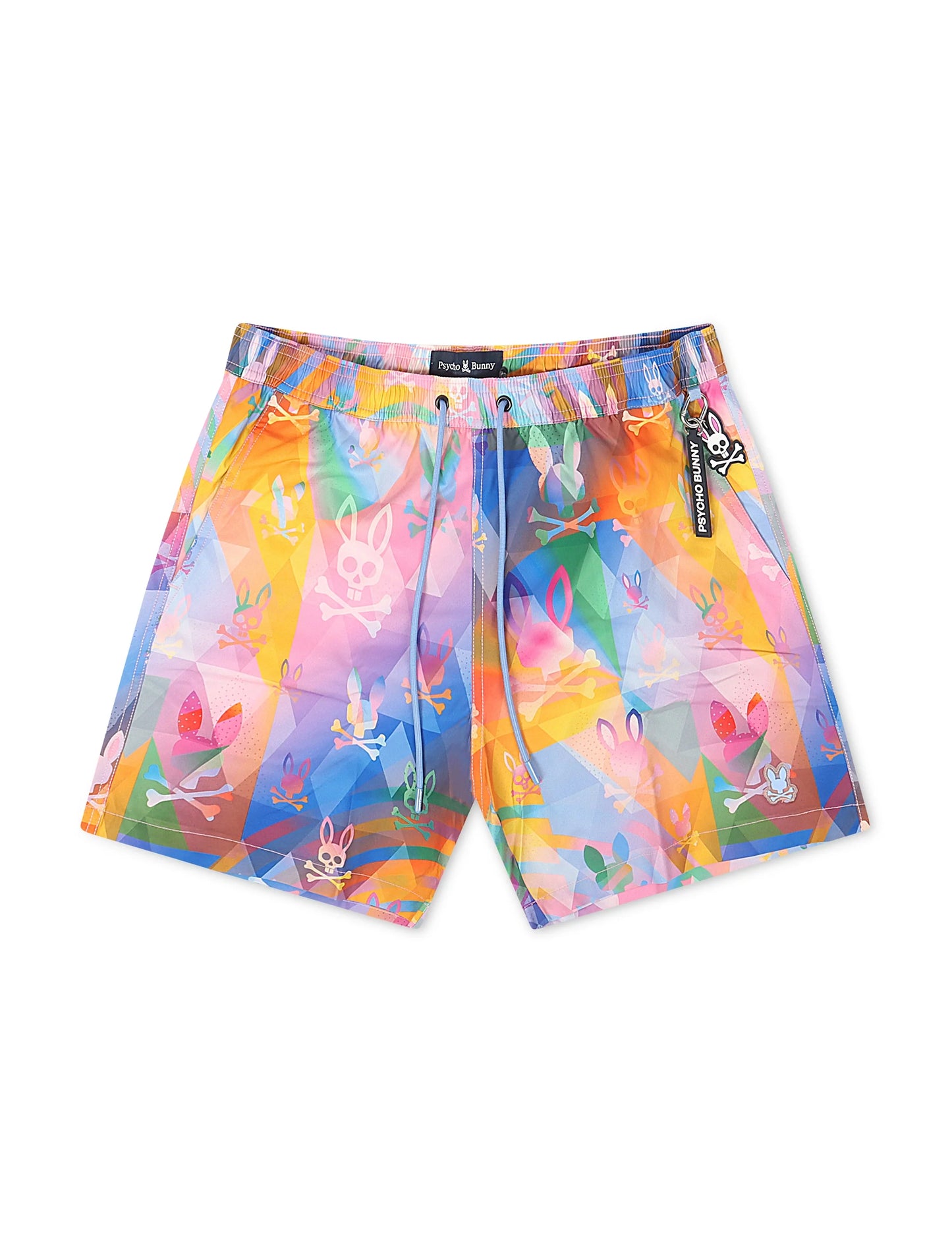 Psycho Bunny Milos Printed Swim Shorts - Ice Blue Denim Exchange