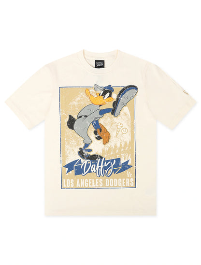 New Era LA Dodgers Looney Daffy Duck Tee - Cream Denim Exchange