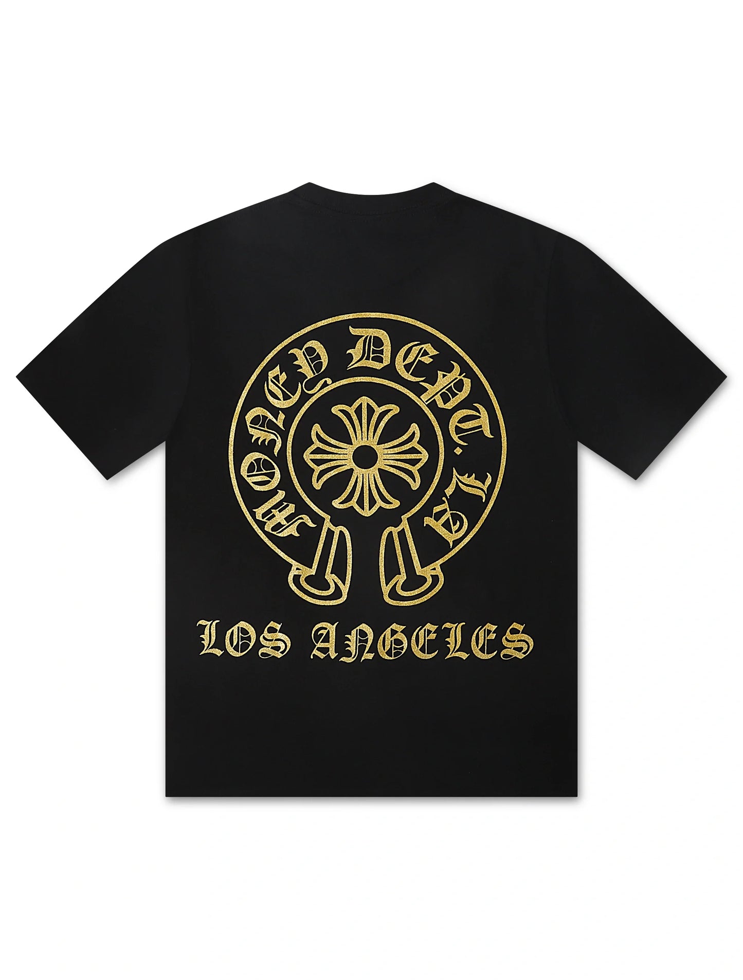 Money Dept. Vintage Old English Tee - Black/Gold Denim Exchange